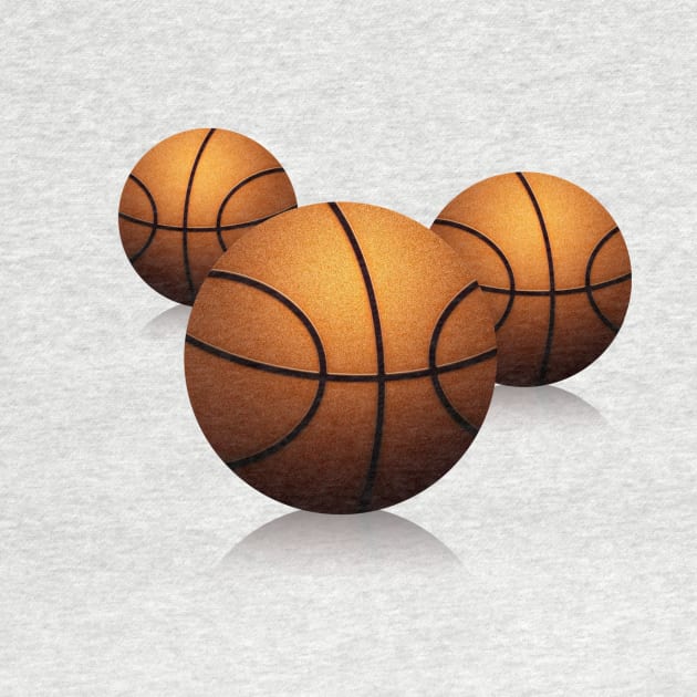 Triple Threat - Three Basketball Balls by Pieartscreation